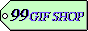 a pale green web button shaped like a price tag with a hole punch. it reads '99gif shop' in blue text